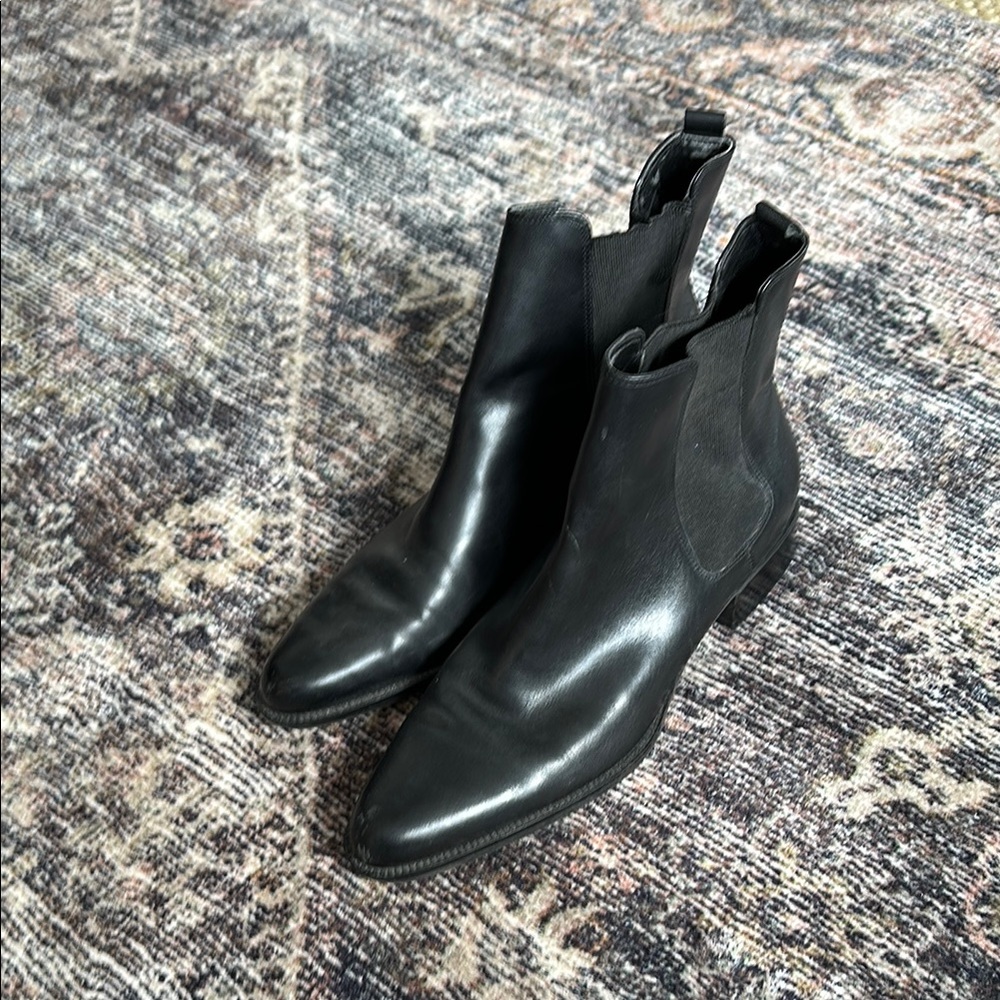 Ralph Lauren Black Leather Chelsea Boots